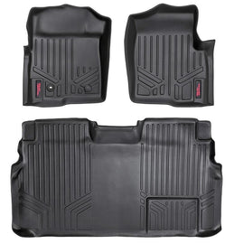 Rough Country Heavy Duty Floor Mats - Front & Rear Combo (SuperCrew Cab Models)