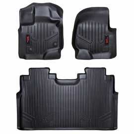 Rough Country Heavy Duty Floor Mats - Front & Rear Combo (SuperCrew Cab Models)