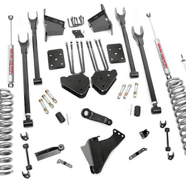 Rough Country 6-inch 4-Link Suspension Lift Kit (Non-Overload Spring Models)