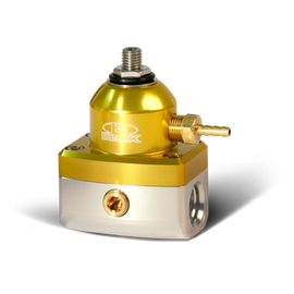 BLOX Racing 3-Port Competition Adjustable Fuel Pressure Regulators Gold/Silver