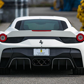 VORSTEINER 458-VX REAR BUMPER W/ REAR DIFFUSER CF FOR FERRARI 458 ITALIA FRV1140