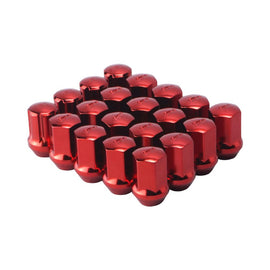 F2 Function & Form Closed End Steel Lug Nuts M12x1.25 w/ Lock Kit, Red W0012125.SS-RD