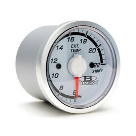 BLOX Racing 52mm Exhaust Gas Temperature Gauge White Face Universal
