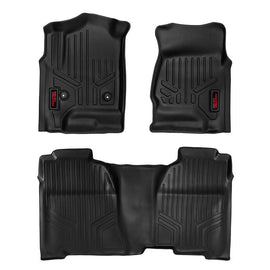 Rough Country Heavy Duty Floor Mats - Front & Rear Combo (Crew Cab Models)