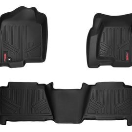 Rough Country Heavy Duty Floor Mats - Front & Rear Combo (Crew Cab Models)