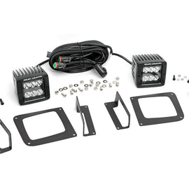 Rough Country 2-inch Black Series CREE LED Fog Light Kit (GMC Sierra 1500)