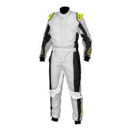 ALPINESTARS GP TECH SUIT SILVER YELLOW FLUO SZ 58
