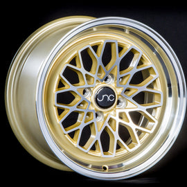 JNC 040 Gold Machined 15x8 4x100 +25 Wheel/Rim 35518834252