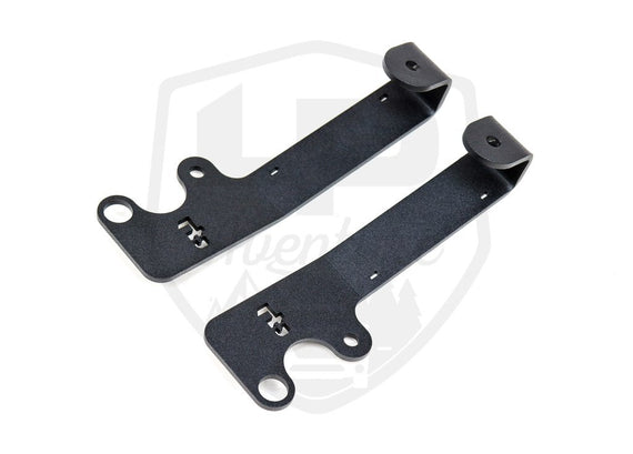 LP Aventure Hood Light Brackets Powder Coated Black for 2015+ Subaru Outback FLP-OBA-18-HBL-KIT+OPC