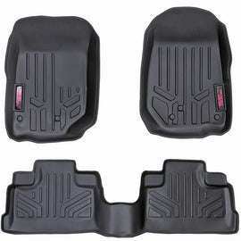 Rough Country Heavy Duty Floor Mats - Front & Rear Combo (07-18 JK Unlimited Models)