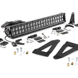 Rough Country 20-inch Black Series Dual Row CREE LED Light Bar & Grille Mounts Kit (Wrangler JK / JKU)