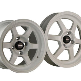 Traklite Launch Drag Racing Wheels 15x3.5 4x100 +10 (PAIR) White