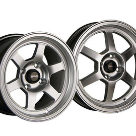 Traklite Launch Drag Racing Wheels 13x8 4x100 +20 (PAIR) Hyper Silver