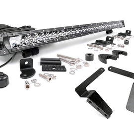 Rough Country 30-inch Chrome Series Single Row LED Light Bar & Hidden Bumper Mounts Kit