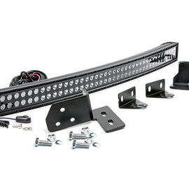 Rough Country 40-inch Black Series Dual Row CREE LED Light Bar & Hidden Bumper Mounts Kit
