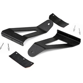 Rough Country 50-inch Curved LED Light Bar Upper Windshield Mounting Brackets (Jeep Cherokee XJ / Comanche MJ)