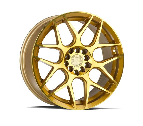 Aodhan LS002 17x7.5 5x112/120 +35 cb73.1 Gold Machined Face  Wheel/Rim