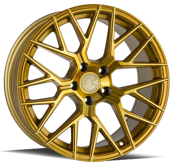 Aodhan LS009 18x8.0 5x114.3 +35 cb73.1 Gold Machined Face Wheel/Rim LS00918805114335GMF