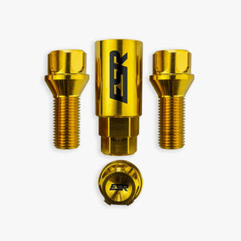 ESR 38MM GOLD CHROME BOLTS 12X1.5 BOLTS 38MM-GOLD
