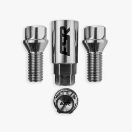 ESR ANTI THEFT TITANIUM 12X1.25 LUG BOLTS 50MM SILVER TR50-BOLT-12125-SLV