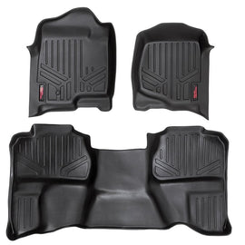 Rough Country Heavy Duty Floor Mats - Front & Rear Combo (Extended Cab Models)