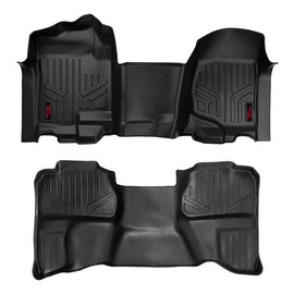 Rough Country GM Heavy Duty Floor Mats [Front/Rear] - (07-13 Silverado / Sierra | 07-14 HD)