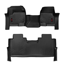 Rough Country Heavy Duty Floor Mats [Front/Rear] - (17-18 Ford Super Duty Crew Cab)