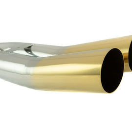 Megan Racing universal muffler delete tips Dual 3" angled design Gold MR-UT-D3GD-V2