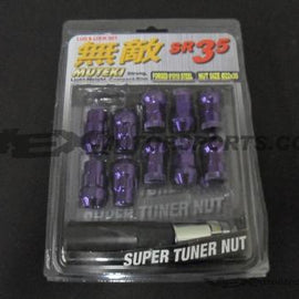 Muteki - SR35 Closed Ended Lug Nuts & Locks - Purple - 12x1.25mm