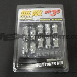 Muteki - SR35 Closed Ended Lug Nuts & Locks - Silver - 12x1.5mm 32926SP