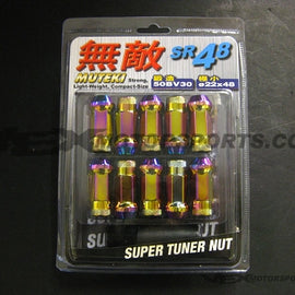 Muteki - SR48 Extended Lug Nuts 12x1.25mm - Neo Chrome