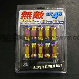 Muteki - SR48 Extended Lug Nuts 12x1.5mm - Neo Chrome
