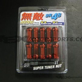 Muteki - SR48 Extended Lug Nuts 12x1.5mm - Red 32906R