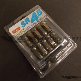 Muteki - SR48 Extended Lug Nuts 12x1.5mm - Chrome Titanium