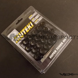 Muteki - Open Ended Lug Nuts w/ Key - 12x1.25mm - Black