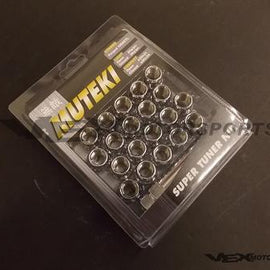 Muteki - Open Ended Lug Nuts w/ Key - 12x1.5mm - Chrome