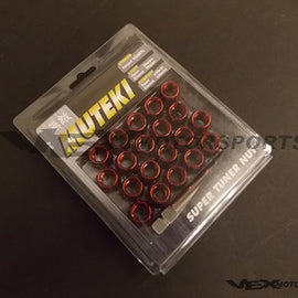 Muteki - Open Ended Lug Nuts w/ Key - 12x1.25mm - Red