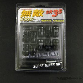 Muteki - SR35 Closed Ended Lug Nuts & Locks - Black - 12x1.25mm 32925BP