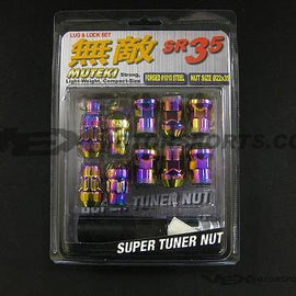 Muteki - SR35 Closed Ended Lug Nuts & Locks - Neo Chrome - 12x1.5mm