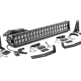 Rough Country 20-inch Black Series Dual Row CREE LED Light Bar & Hidden Bumper Mounts Kit