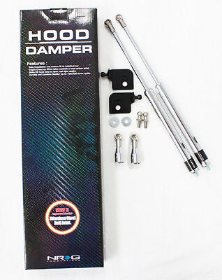 NRG POLISHED HOOD DAMPENER FOR 1994-2001 ACURA INTEGRA HD-120