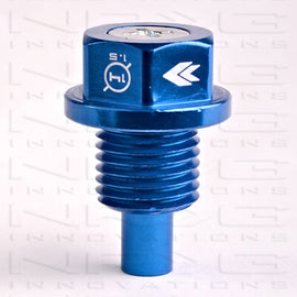 NRG MAGNETIC OIL PAN DRAIN PLUG FITS HONDA/ACURA BLUE NOP-100BL