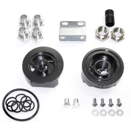 BLOX Racing Oil Filter Relocation Kit Black Universal