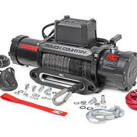 Rough Country 12,000-Lb PRO Series Electric Winch w/ Synthetic Rope