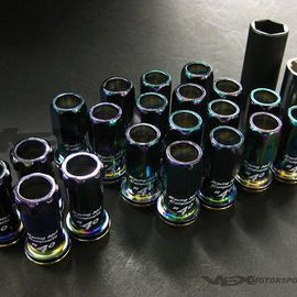 Project Kics - R40 Extended Lug Nuts with Locks 12x1.5mm - Neo Chrome