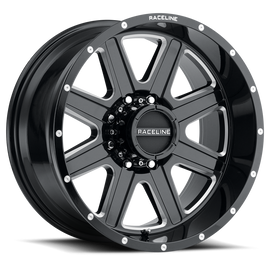 Raceline 940M HOSTAGE 20x10 8X165.1 GLOSS BLACK MILLED  (-19mm) Wheel/Rim