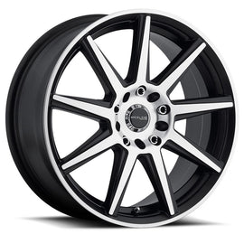 Raceline 144M STORM 18x7.5 5x110,5x114.3 BLACK AND MACHINED FACE (42mm)