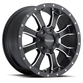 Raceline 927M MAMBA 20x9 5x150,5x139.7 BLACK W/ MACHINED SPOKE (25mm) Wheel/Rim 927M-29052+25