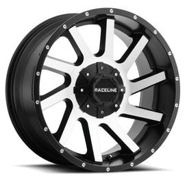 Raceline 932M TWIST 20x9 5x127,5x135 BLACK AND MACHINED FACE (12mm) Wheel/Rim 932M-29095+12