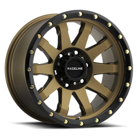 Raceline 934BZ CLUTCH 17x8.5 6x139.7 BRONZE W/ BLACK RING (0mm) Wheel/Rim